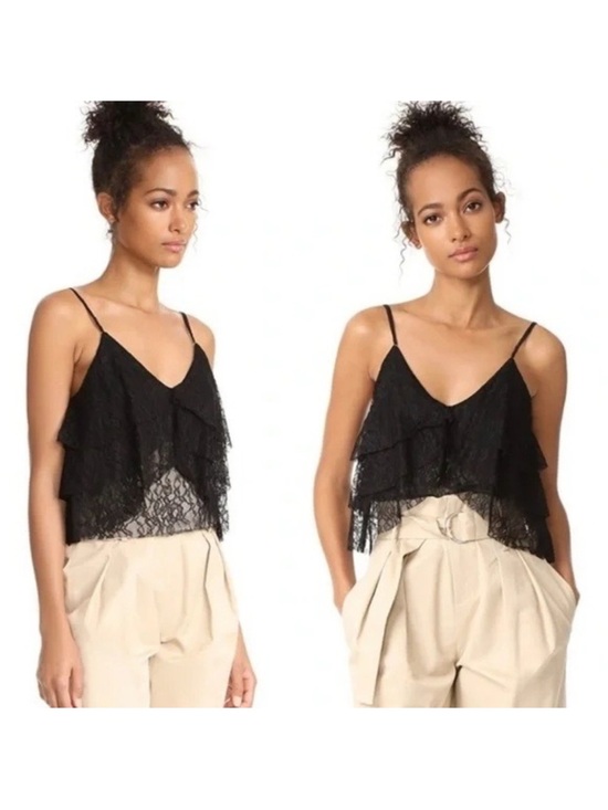 Alice + Olivia Tops - JN26 Alice and Olivia Vanessa Cami Tiered Lace Tank Top